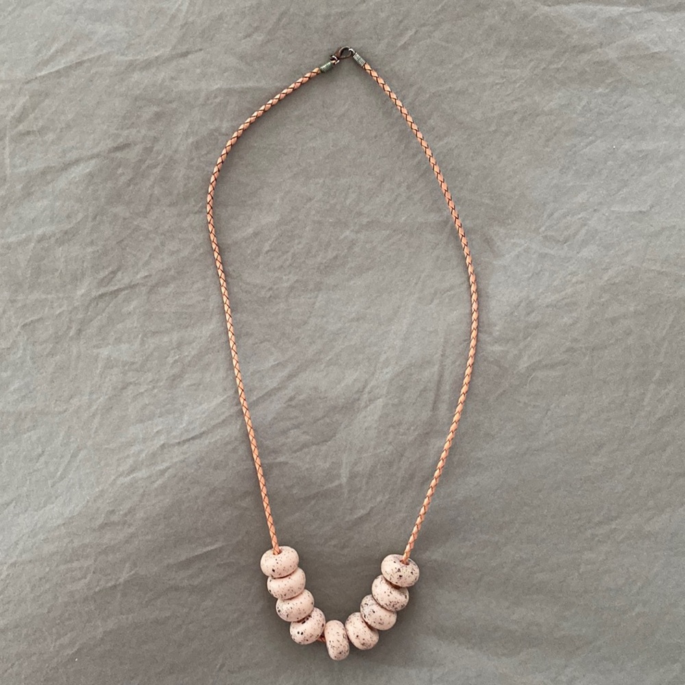 Handmade Peach necklace